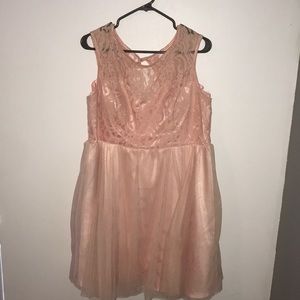 Light pink formal above the knee dress
